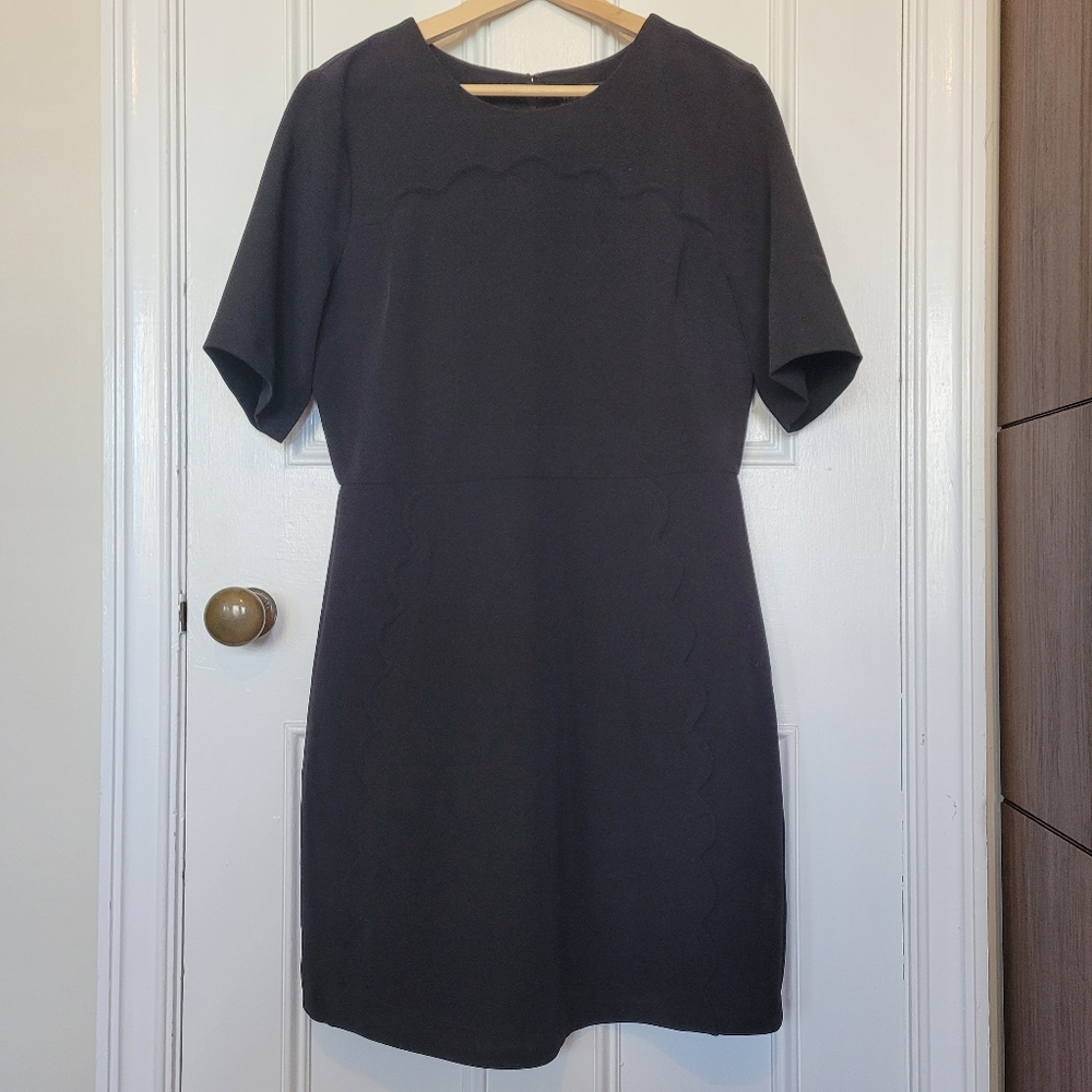 Black Topshop Dress w/Scalloped Details